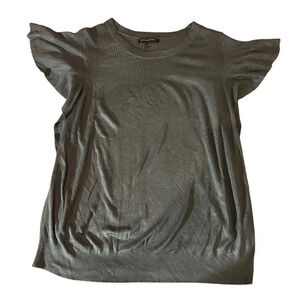 Banana Republic Size Large Short Sleeve‎ Grey Sweater Top